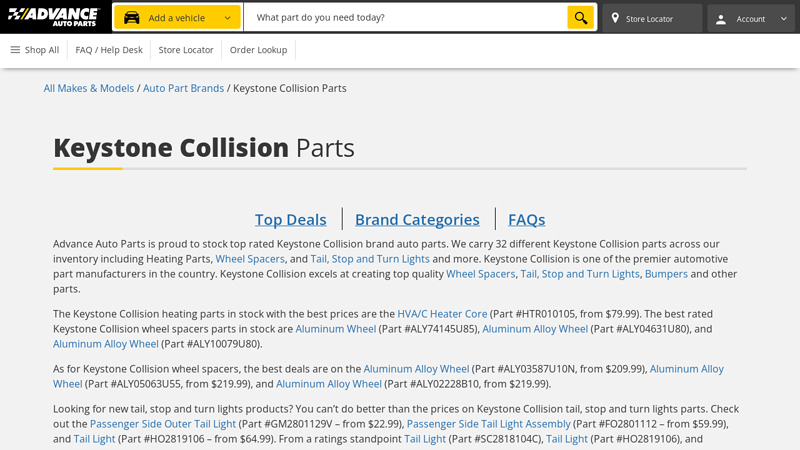 Keystone Collision Parts keystone auto body parts