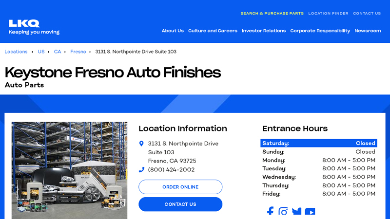 Keystone Fresno Auto Finishes Auto Parts keystone.com auto parts