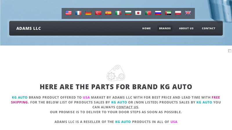 KG AUTO USA Sales adam's auto sales & parts llc