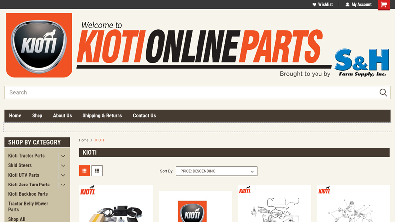 KIOTI Products kioti tractor parts