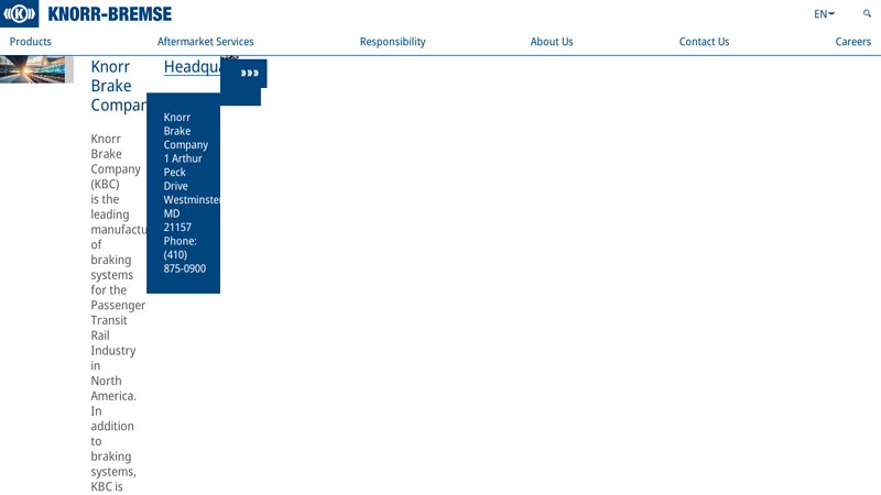 Knorr Brake Company auto parts westminster md