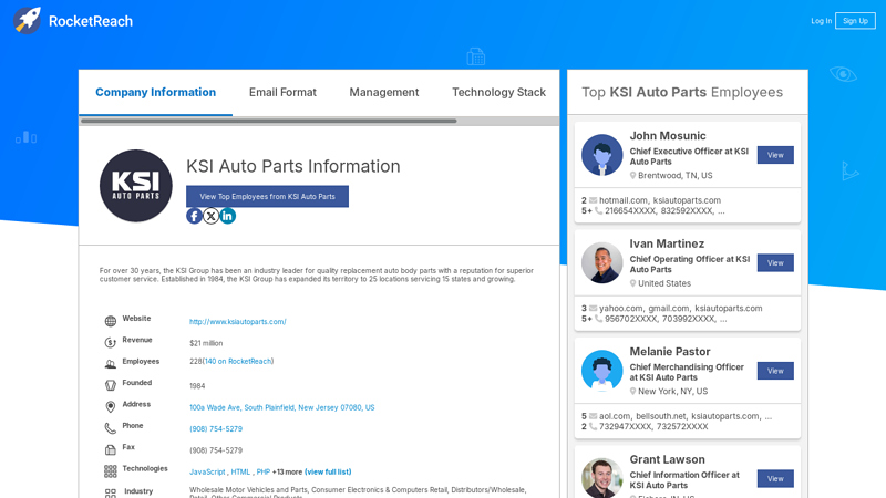 KSI Auto Parts Information ksi auto parts
