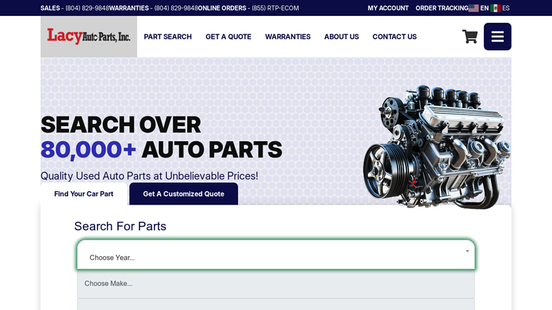 Lacy Auto Parts fredericksburg used auto parts