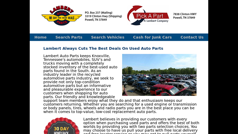 Lambert Auto Parts pull a part knoxville used cars