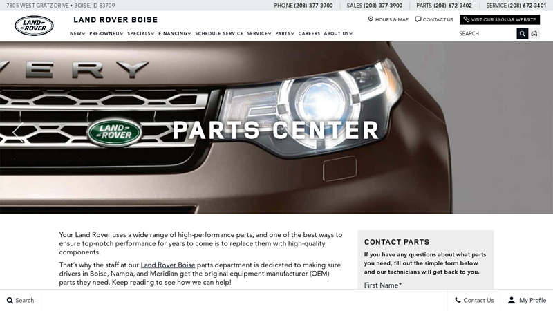 Land Rover Parts Center Boise ID car parts boise