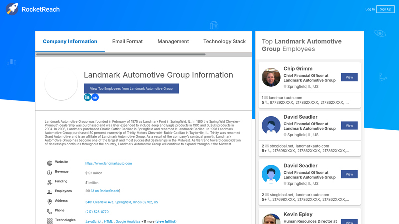 Landmark Automotive Group Information landmark ford parts