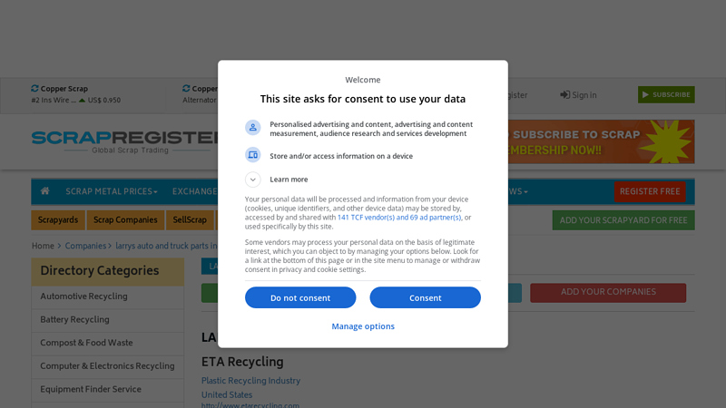 Larrys Auto And Truck Parts Inc Scrap Companies, Scrap Business ... larry's auto parts