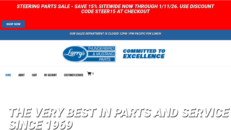 Larry's is #1 for Thunderbird Mustang & Ford Passenger parts 1967 ford mustang parts