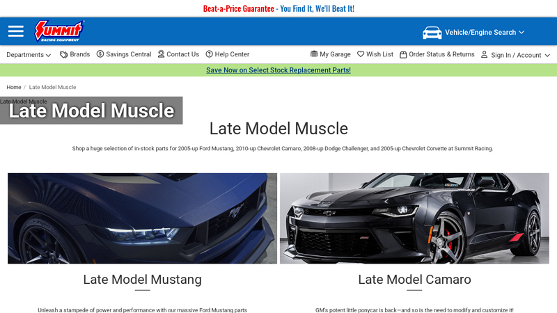 Late Model Muscle Car Parts at Summit Racing american muscle auto parts