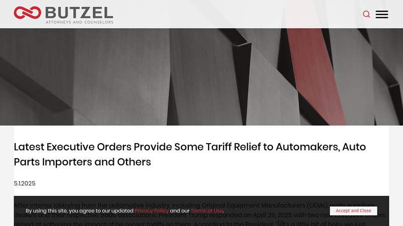 Latest Executive Orders Provide Some Tariff Relief to Automakers ... george auto parts