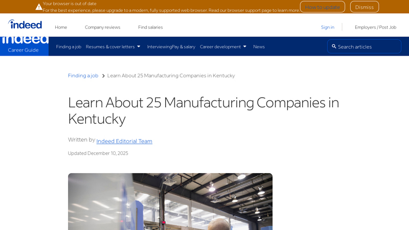 Learn About 25 Manufacturing Companies in Kentucky car parts in lexington ky