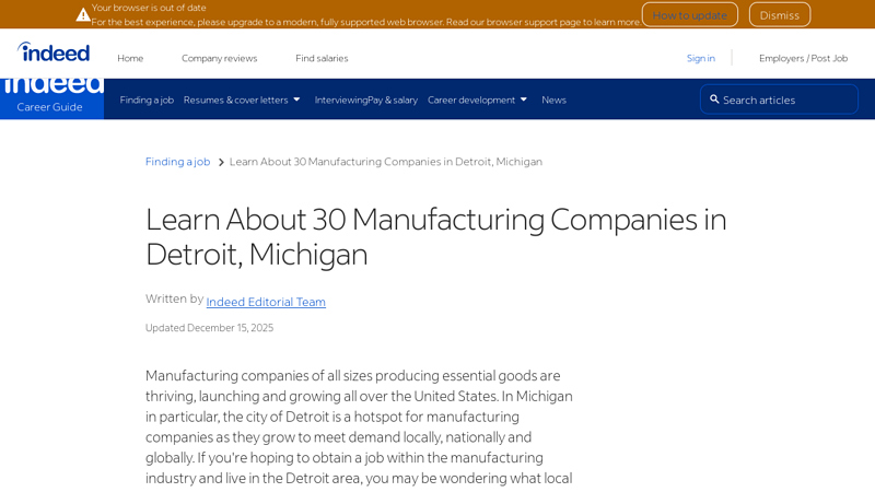 Learn About 30 Manufacturing Companies in Detroit, Michigan detroit car parts