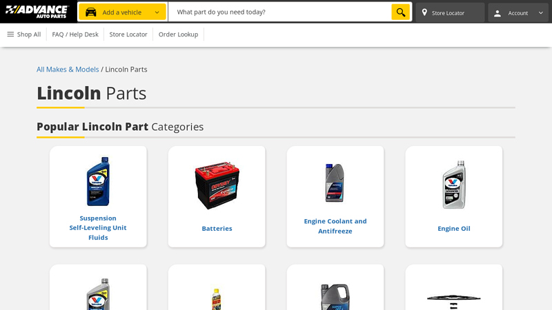 Lincoln Parts Catalog lincoln auto parts online