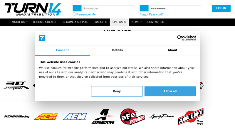 Line Card a & s auto parts