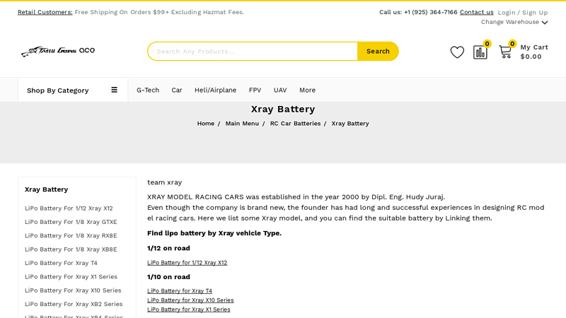 LiPo Battery for Xray on road & off road racing rc car battery parts