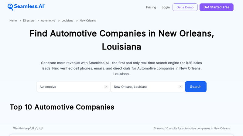 List of $5M auto parts new orleans