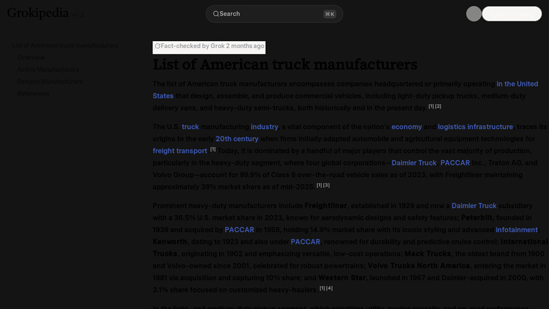 List of American truck manufacturers us truck parts & sales