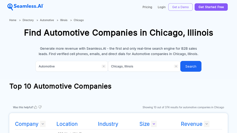 List of Automotive Companies in Chicago, Illinois auto parts en chicago