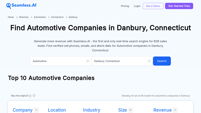 List of Automotive Companies in Danbury, Connecticut auto parts bpt ct