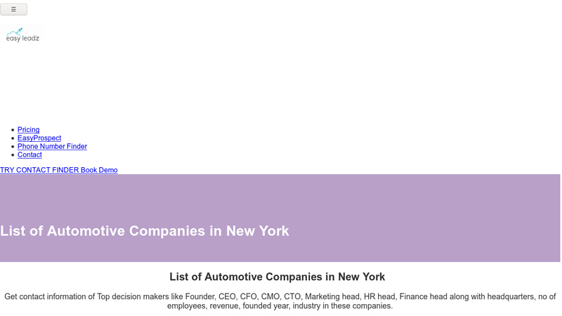 List of Automotive Companies in New York yonkers auto parts