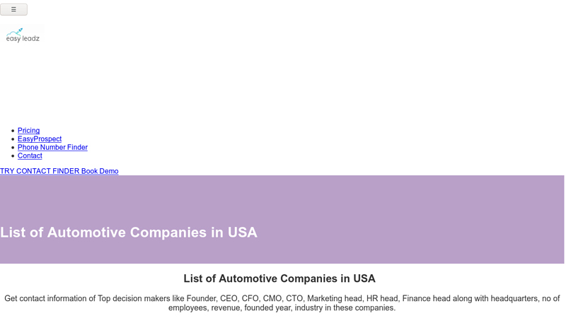 List of Automotive Companies in USA car parts santa rosa