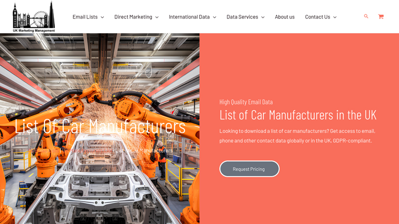 List of Car Manufacturers car parts uk