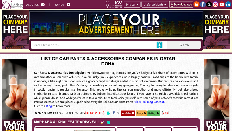 List of Car Parts & Accessories companies in qatar doha car parts in qatar