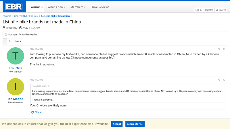 List of e motorized bike parts
