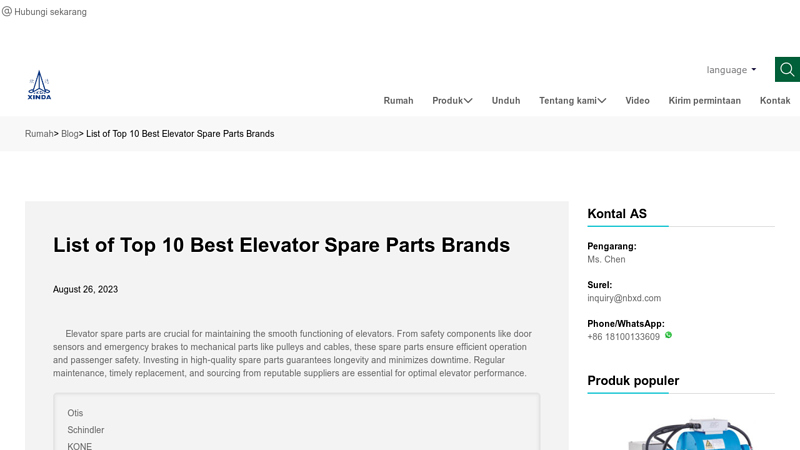 List of Elevator Spare Parts Brands auto lift parts