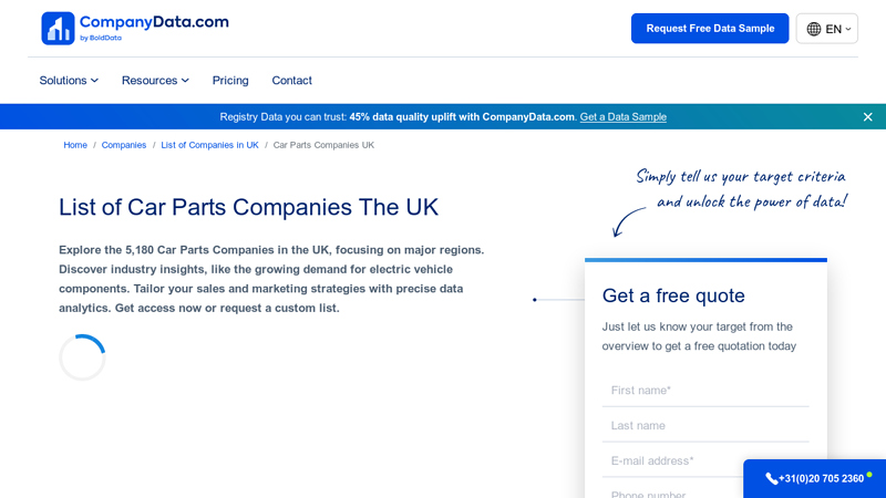 List of Largest Car Parts Companies in the UK [sample.csv] car parts uk