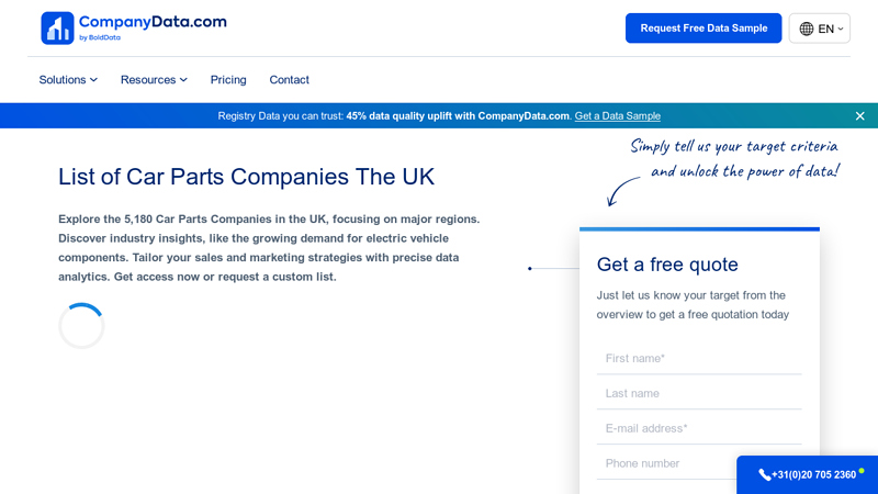 List of Largest Car Parts Companies in the UK [sample.csv] britsh car parts