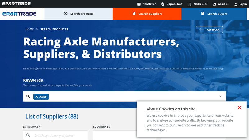 List of Racing Axle Manufacturers & Parts Suppliers auto parts differential