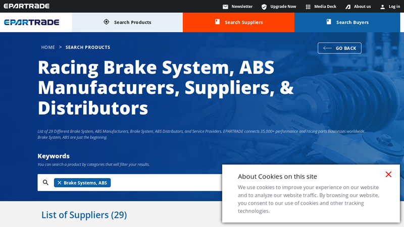 List of Racing Brake System, ABS Manufacturers & Parts Suppliers abs car parts