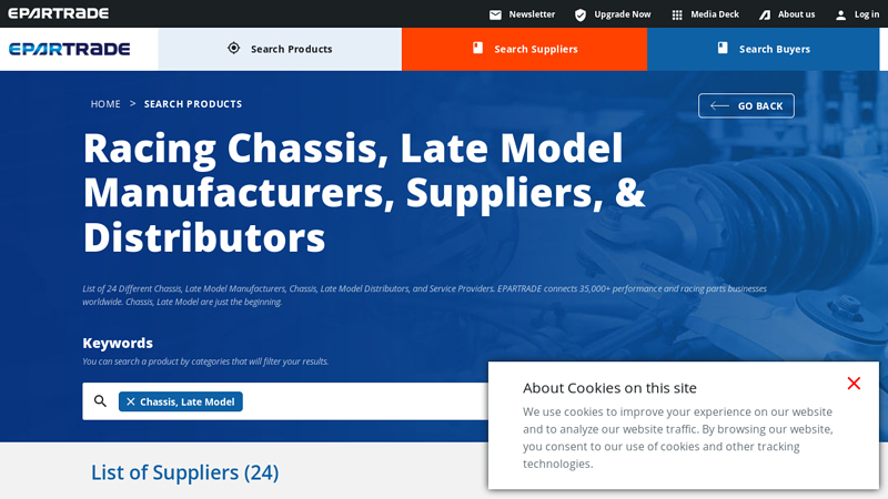 List of Racing Chassis, Late Model Manufacturers & Parts Suppliers car frame parts