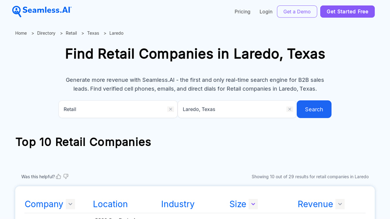 List of Retail Companies in Laredo, Texas gonzalez auto parts laredo tx