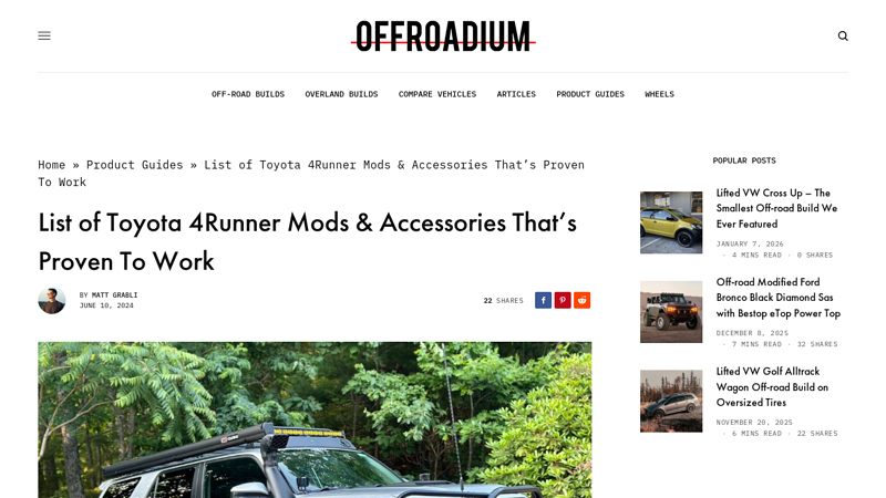 List of Toyota 4Runner Mods & Accessories That's Proven To Work toyota 4runner custom parts