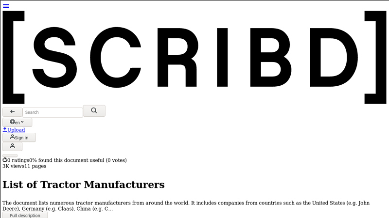 List of Tractor Manufacturers rockauto tractor parts