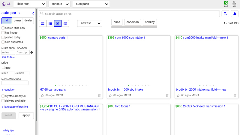 little rock auto parts for sale craiglist car parts