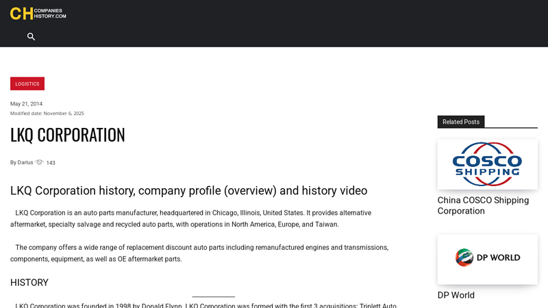 LKQ Corporation lqk auto parts