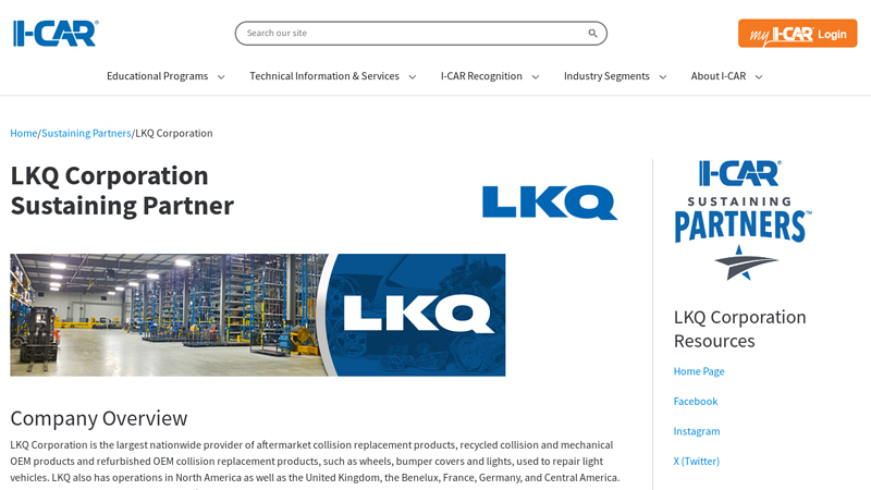 LKQ Corporation Sustaining Partner lkg auto parts