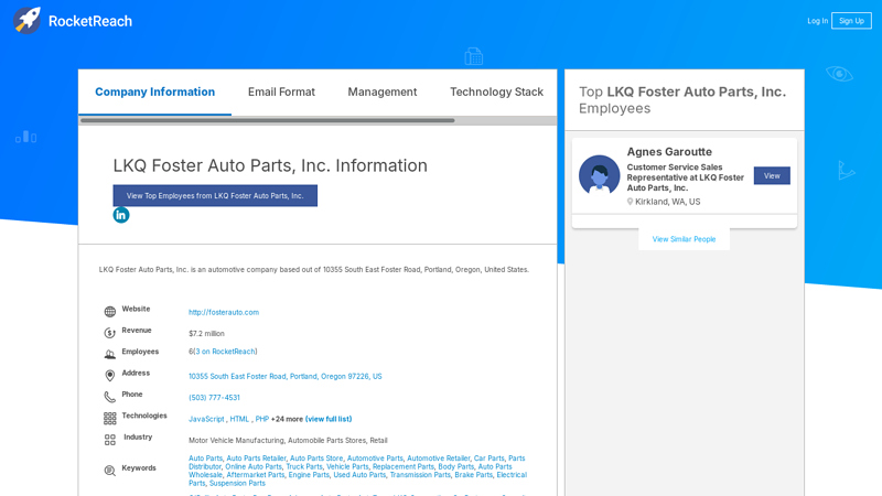LKQ Foster Auto Parts, Inc. Information foster auto parts