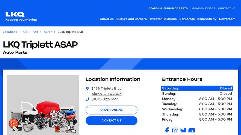 LKQ Triplett ASAP Auto Parts akron used car parts