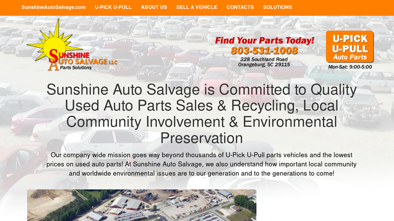 Local Auto Salvage Self Service Parts Yards SC sunshine auto parts
