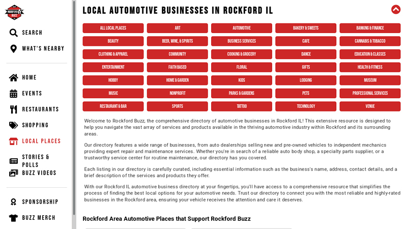 Local Automotive Businesses auto parts rockford il