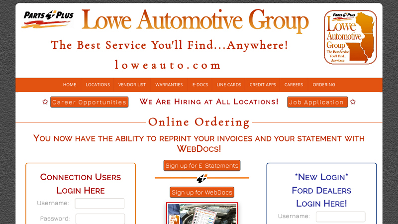 Lowe Automotive Group auto parts bloomington