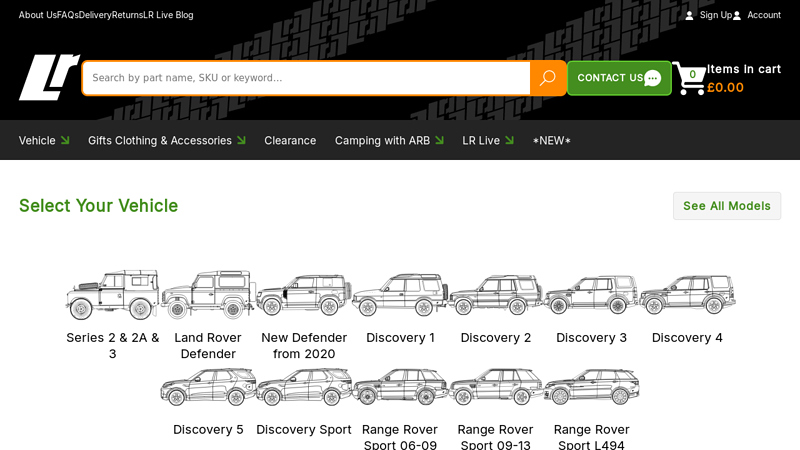 LR Centre range rover auto parts