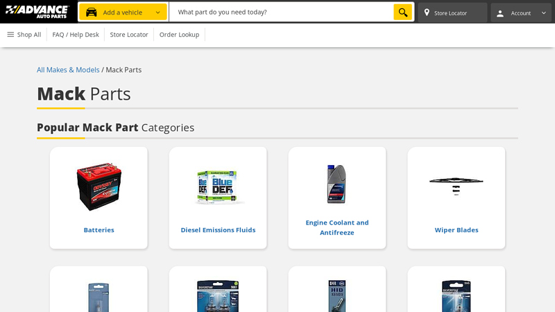 Mack Parts Catalog mack truck parts near me