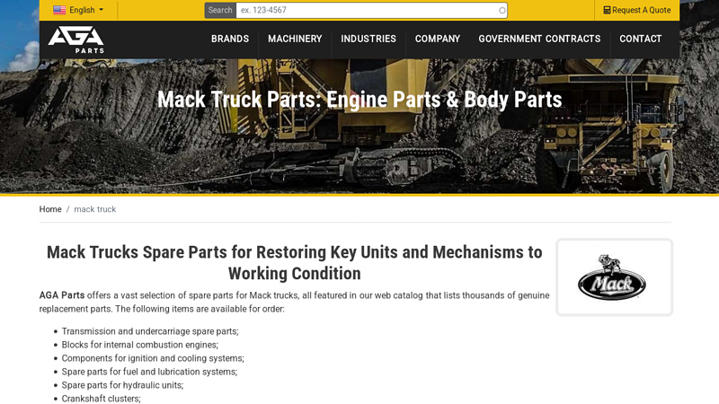 Mack Truck Parts mack truck parts