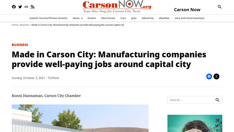 Made in Carson City: Manufacturing companies provide well auto parts carson city nv