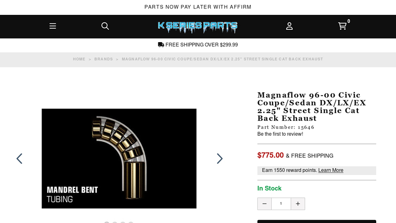 Magnaflow 96 1998 honda civic exhaust parts